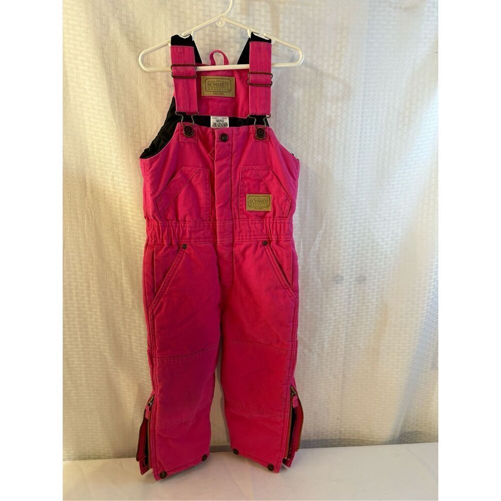 Schmidt pink girls 3t insulated coveralls‎ overalls